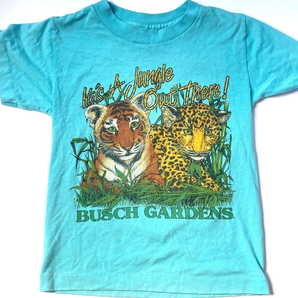 HEF-T/Tee Jays Vintage 80s Single Stitch BUSCH GARDENS "It's a Jungle Out There!
